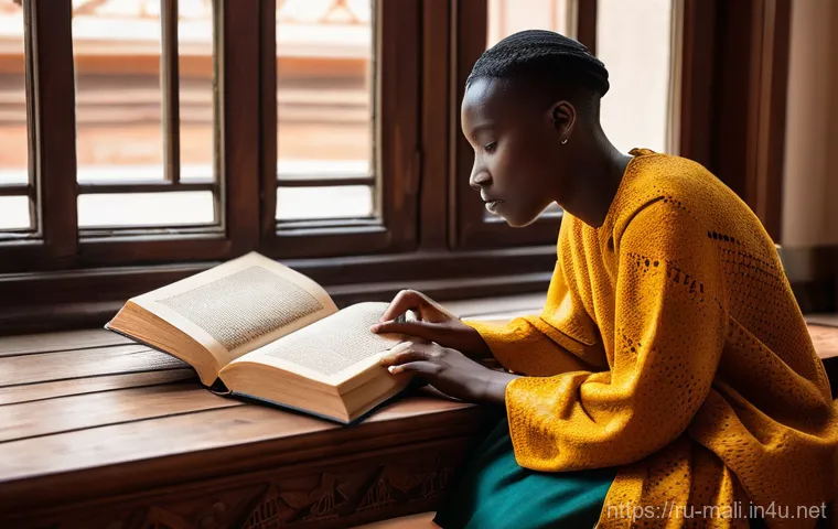 말리에서 유명한 작가들 - Modern Malian Author: A Voice of Empowerment**
A sophisticated and poised young Malian woman, a cont...