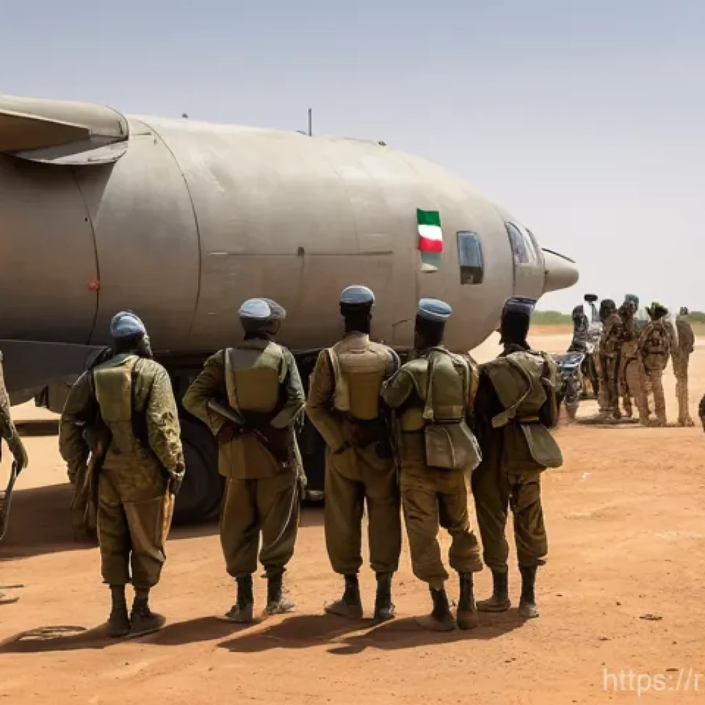 말리와 프랑스의 관계 - A poignant scene depicting the final stages of the French military withdrawal from Mali. French sold...