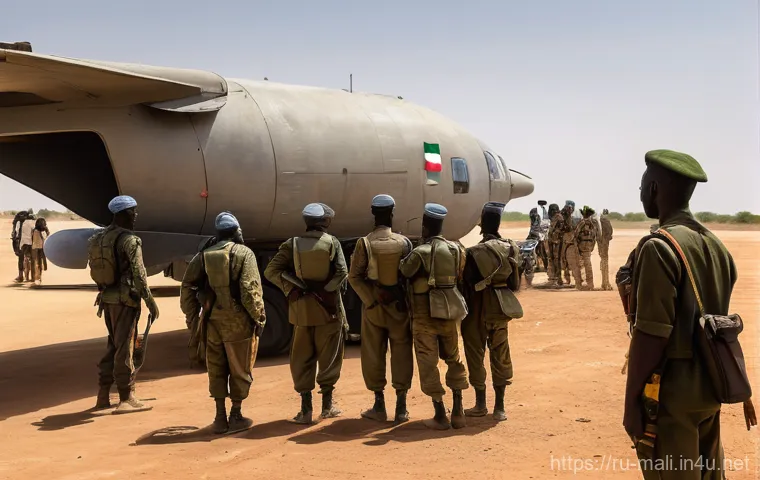 말리와 프랑스의 관계 - A poignant scene depicting the final stages of the French military withdrawal from Mali. French sold...